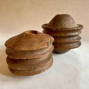 A Matched Pair of Tribal Pulleys